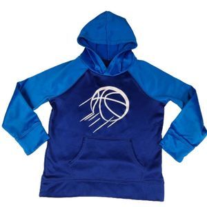 Justice Girls Blue "Hoops" Fleece Hoodie Jacket Size 10